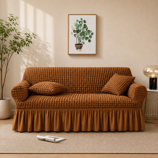 Turkish Bubble Sofa Cover Copper color (No size Issue)